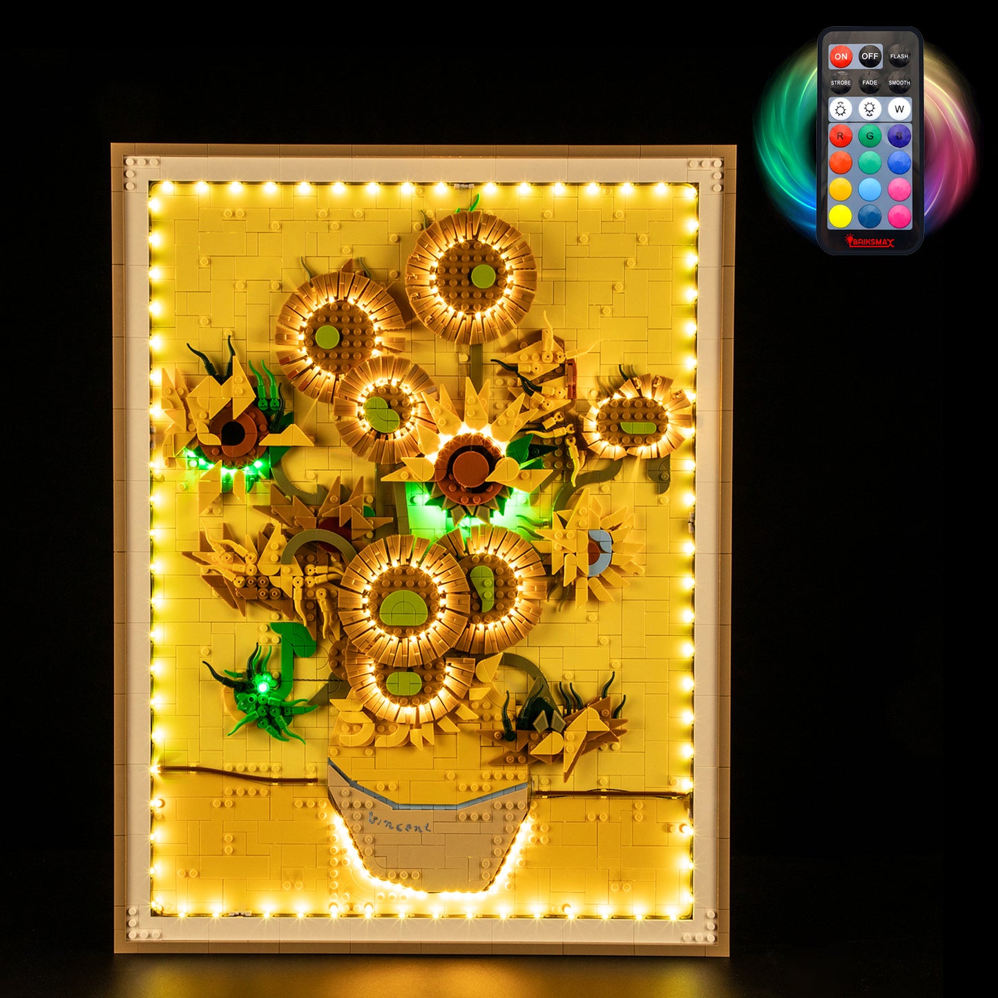 Remote Light Kit For Vincent van Gogh – Sunflowers #31215 - Briksmax 2.0