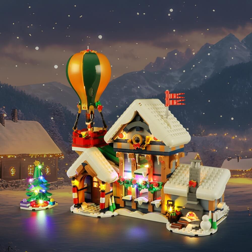 Kit d'éclairage Briksmax 2.0 pour le bureau de poste du Père Noël 10339 - Briksmax