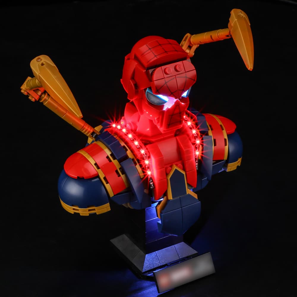 Kit d'éclairage Briksmax 2.0 pour buste Iron Spider-Man n° 76326