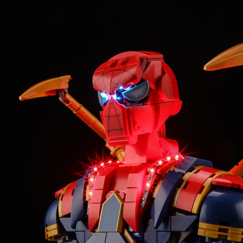 Kit d'éclairage Briksmax 2.0 pour buste Iron Spider-Man n° 76326