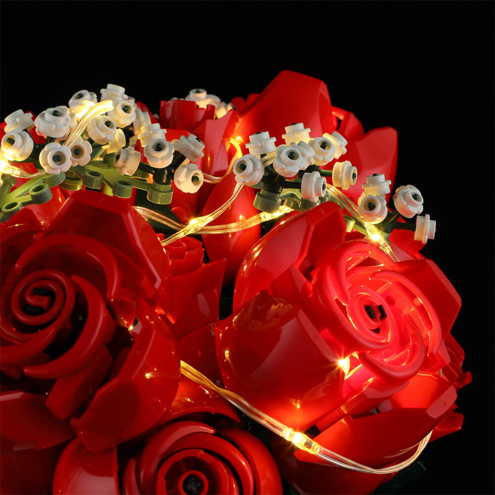 (Remote Version With Music)Briksmax 2.0 Light Kit For Bouquet of Roses 10328