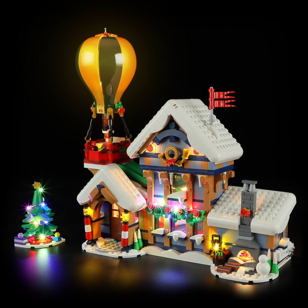 Kit d'éclairage Briksmax 2.0 pour le bureau de poste du Père Noël 10339 - Briksmax
