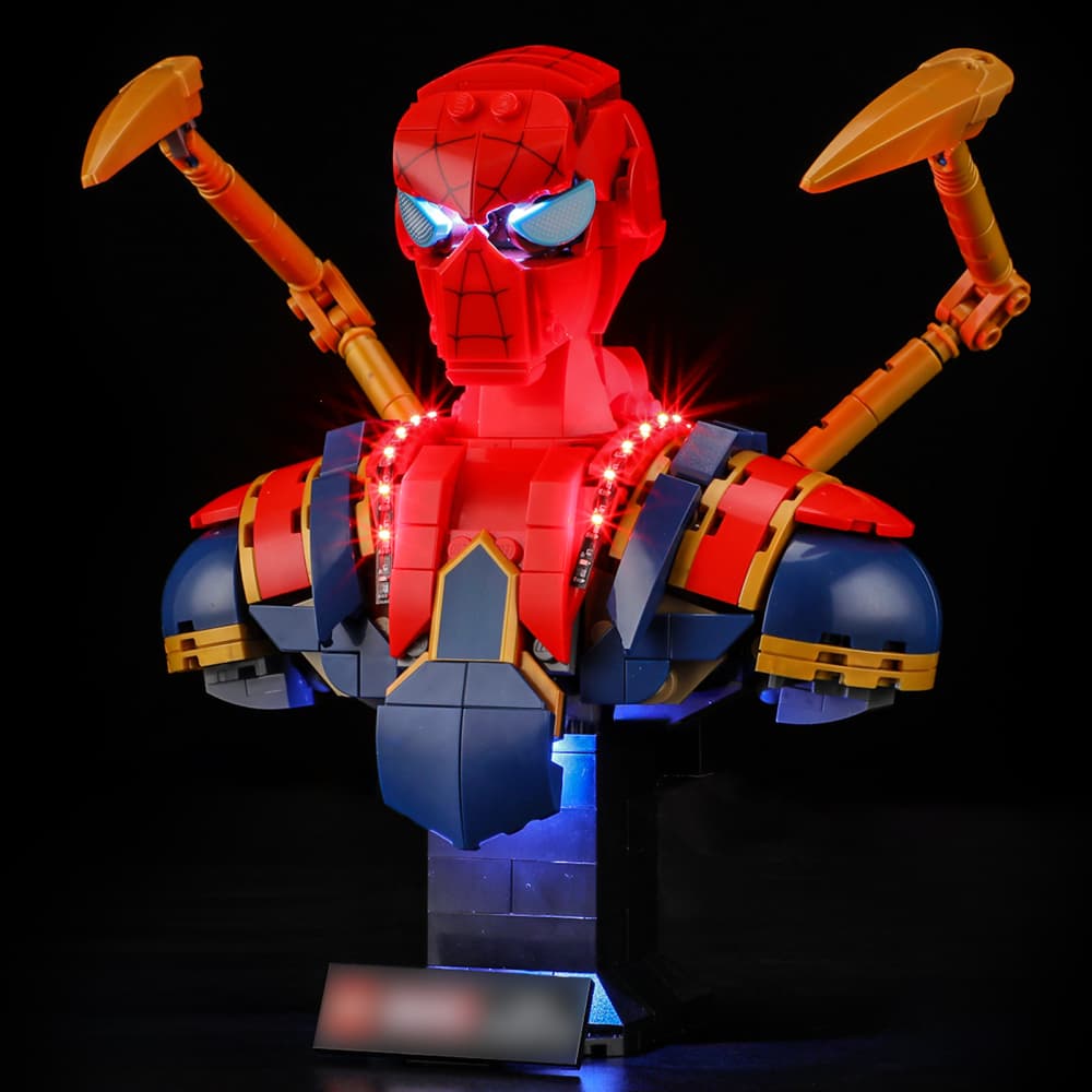 Kit d'éclairage Briksmax 2.0 pour buste Iron Spider-Man n° 76326