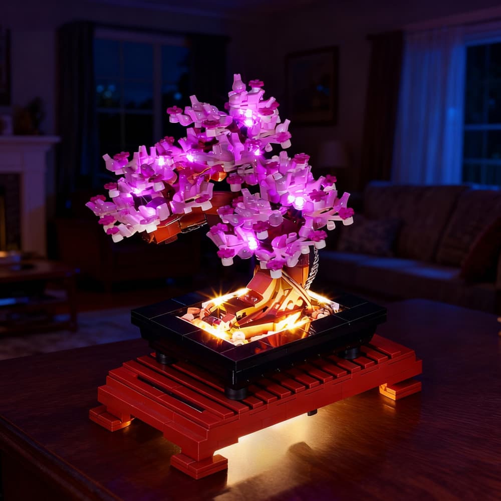 lego icons bonsai tree 10281 Light Kit For Lego Bonsai Tree 10281(Pink Blossoms) – Briksmax