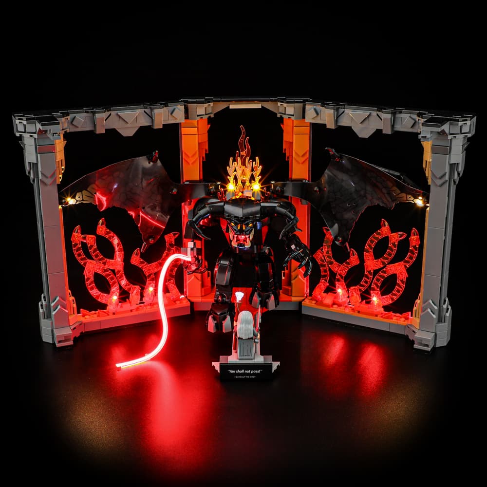 Kit d'éclairage pour Le Seigneur des Anneaux : Balrog Book Nook #10367 - Briksmax