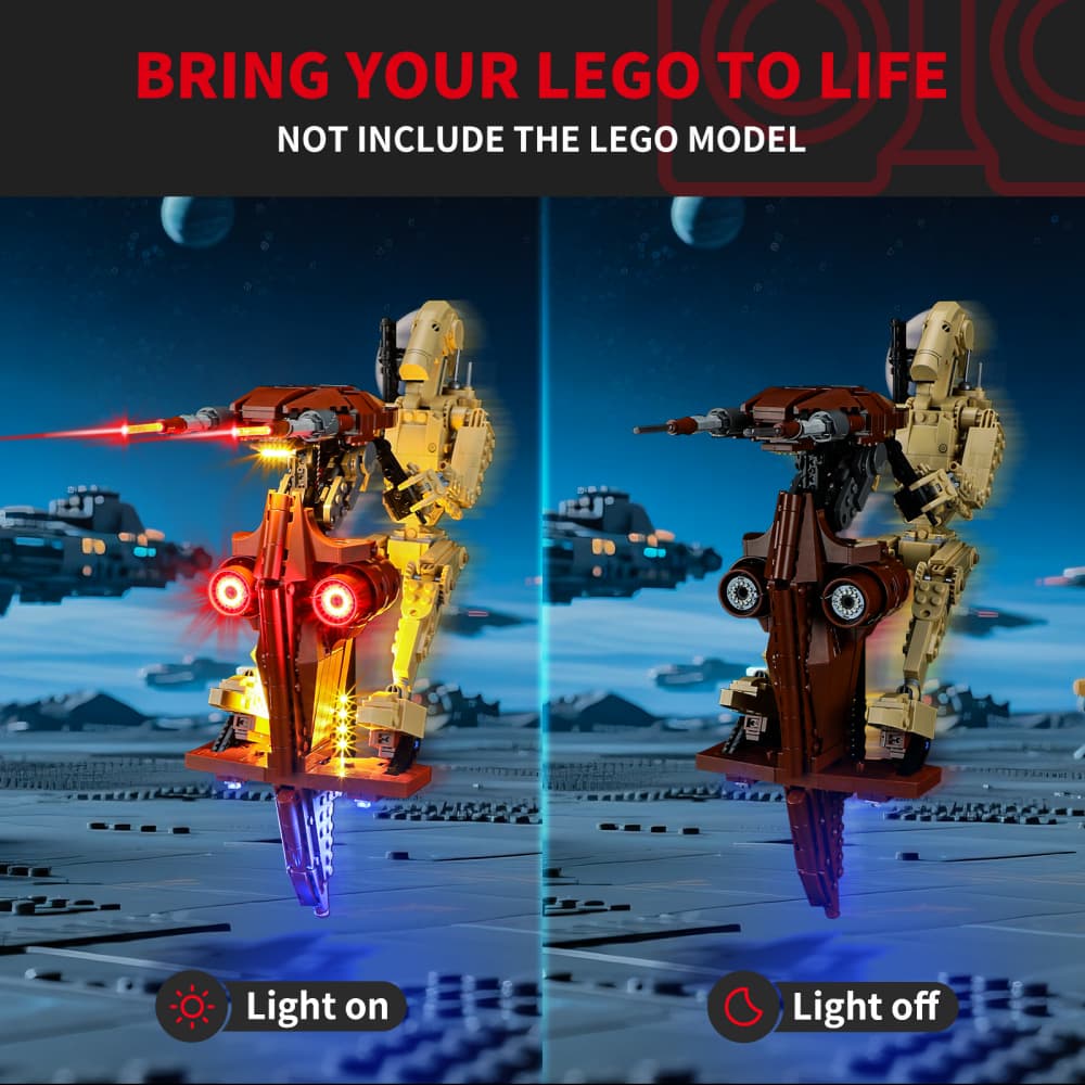 Beleuchtungsset für Battle Droid mit STAP #75428- Briksmax