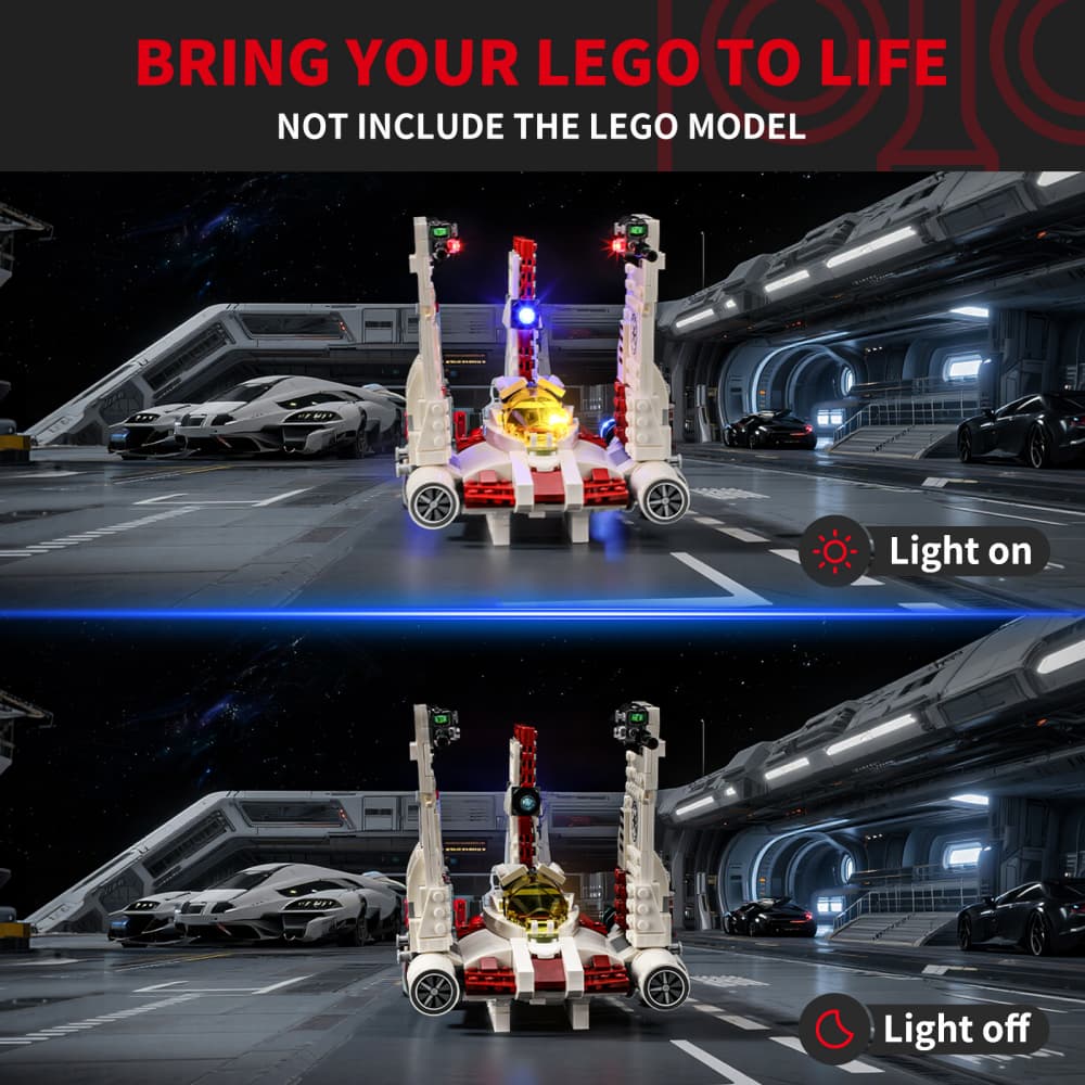 Briksmax 2.0 Licht-Kit für V-19 Torrent Starfighter #75432