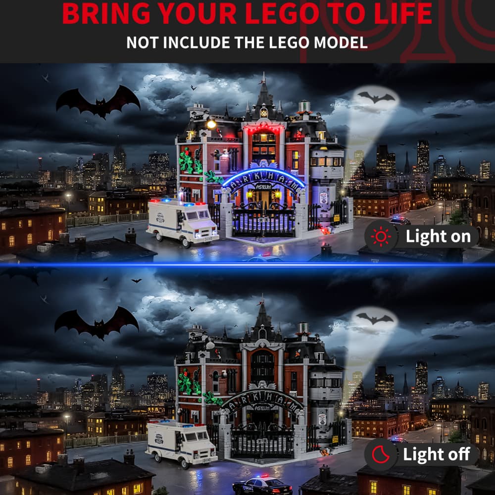 Light Kit For Arkham Asylum #76300- Briksmax 2.0