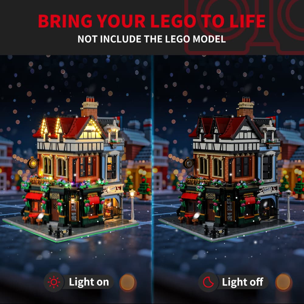 Light Kit For Tudor Corner 10350(Christmas Version)- Briksmax 2.0