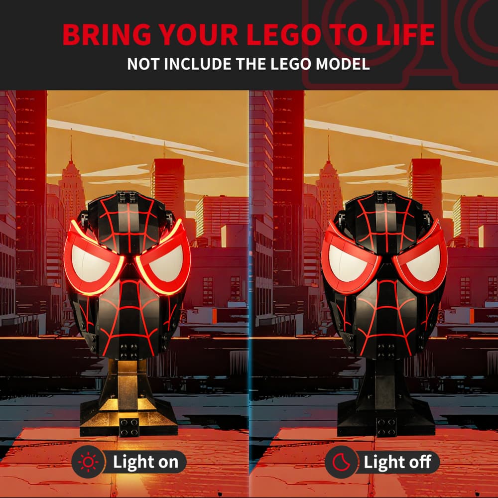 Beleuchtungsset für Miles Morales‘ Maske Nr. 76329 – Briksmax 2.0