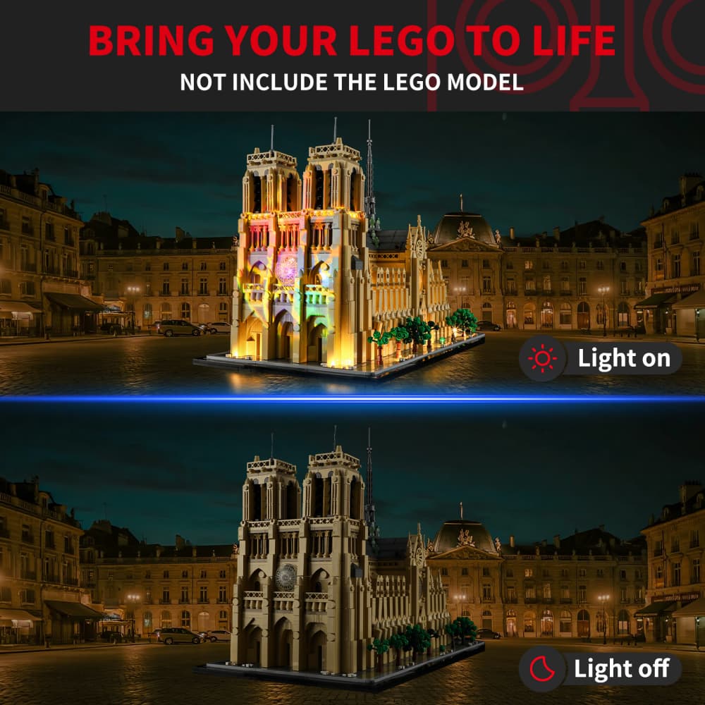 Briksmax 2.0 Light Kit For Notre-Dame de Paris 21061 (Projector Light)