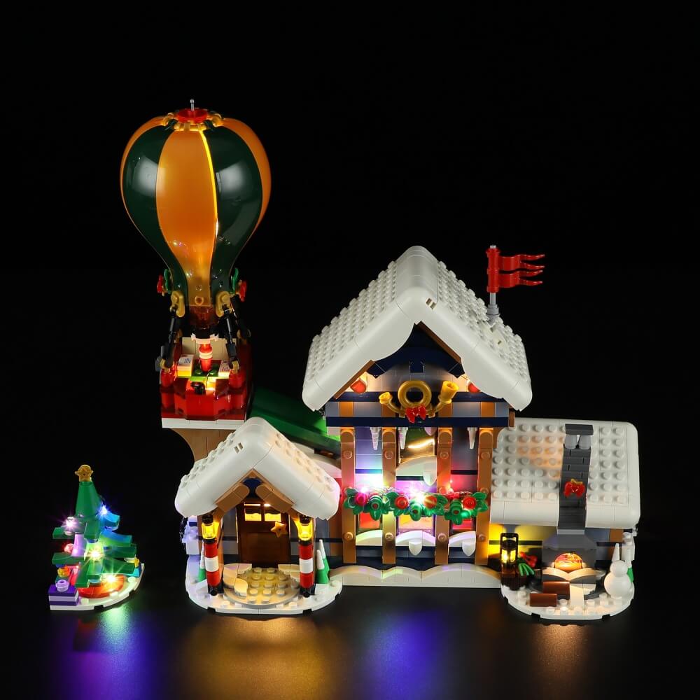 Kit d'éclairage Briksmax 2.0 pour le bureau de poste du Père Noël 10339 - Briksmax