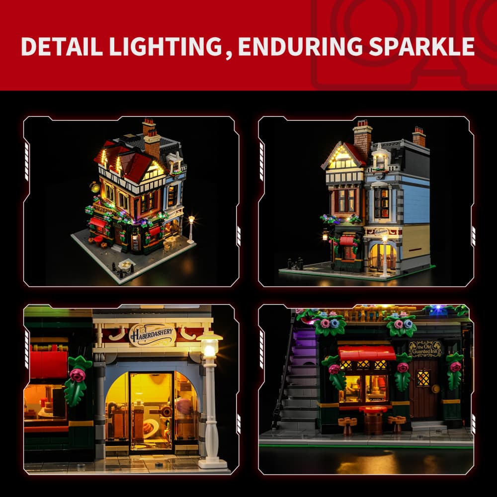 Light Kit For Tudor Corner 10350(Christmas Version)- Briksmax 2.0