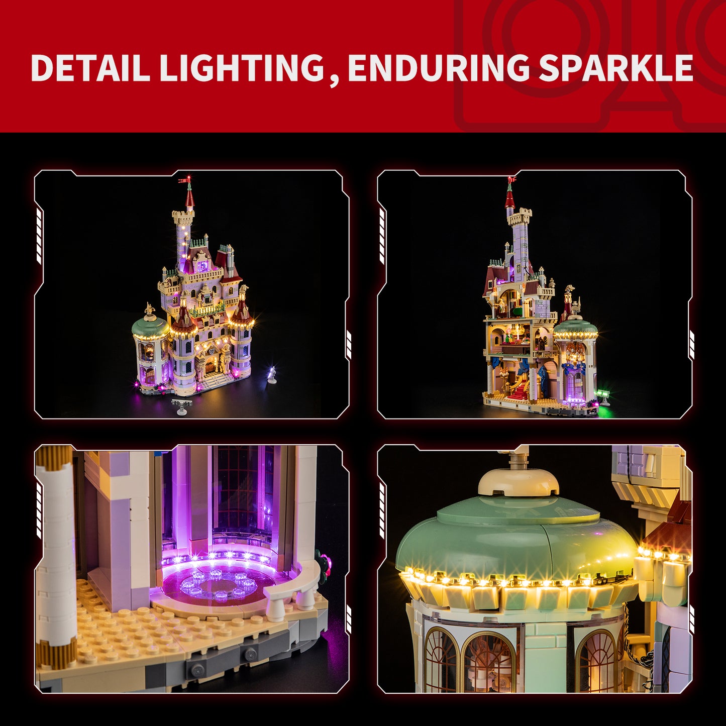 Briksmax 2.0 Lichtset für Schloss „Die Schöne und das Biest“ #43263