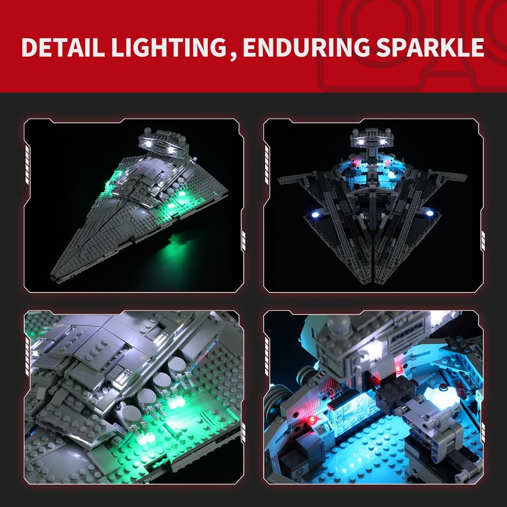 Kit d'éclairage Briksmax 2.0 pour Star Destroyer impérial 75394-Briksmax