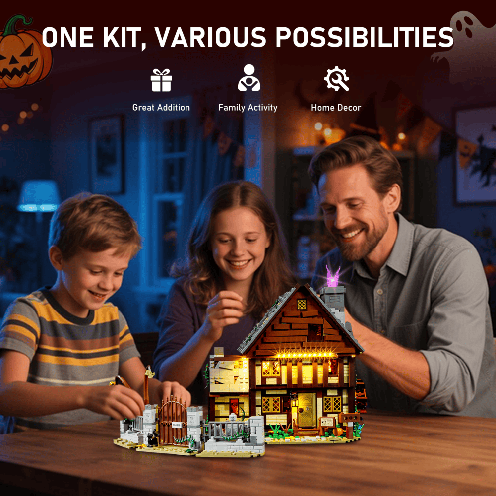 Light Kits For Disney Hocus Pocus: The Sanderson Sisters' Cottage 21341-Briksmax