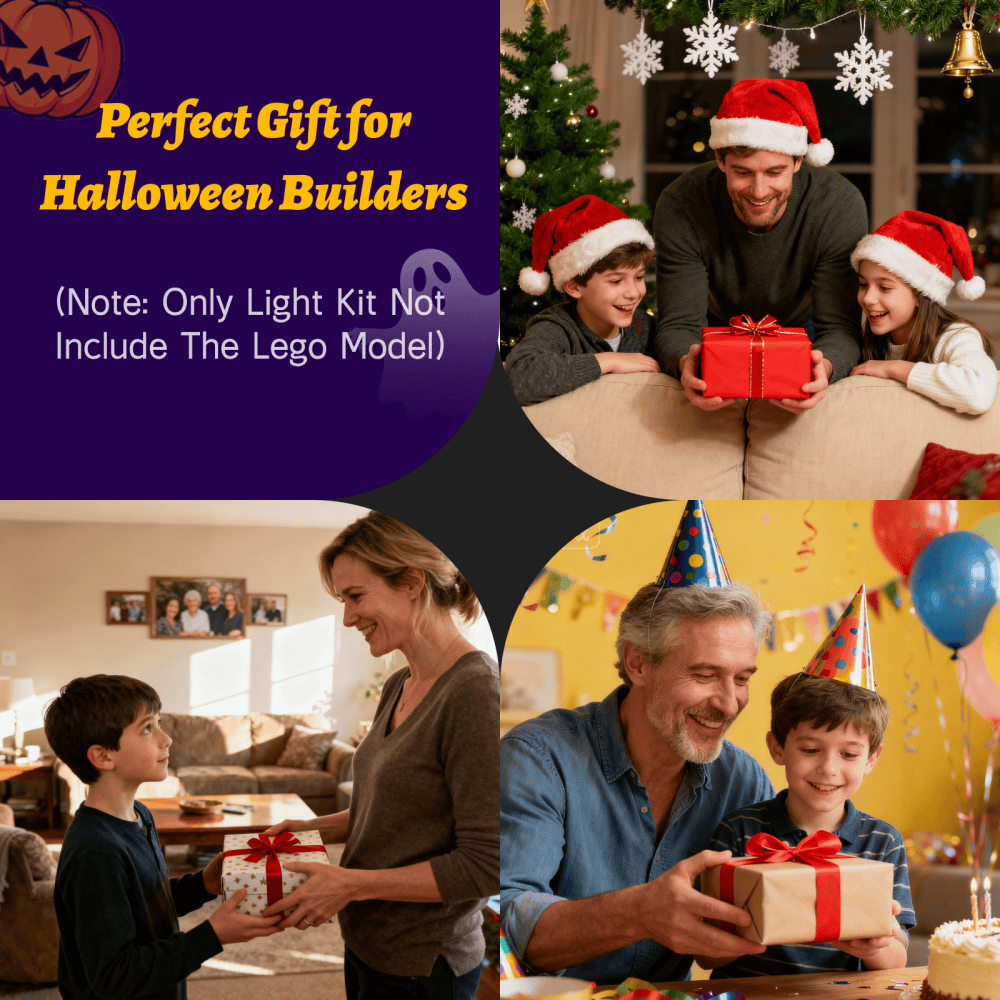 Light Kits For Disney Hocus Pocus: The Sanderson Sisters' Cottage 21341-Briksmax