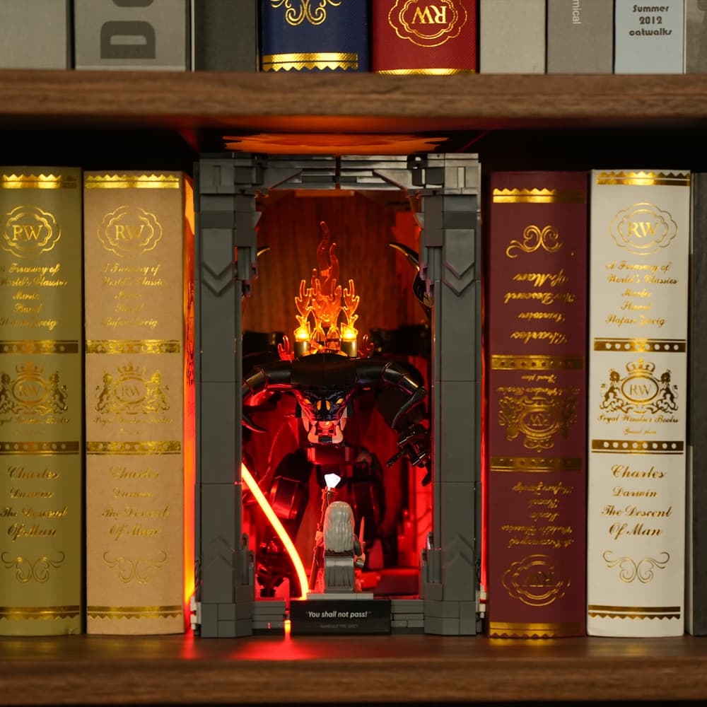 Kit d'éclairage pour Le Seigneur des Anneaux : Balrog Book Nook #10367 - Briksmax