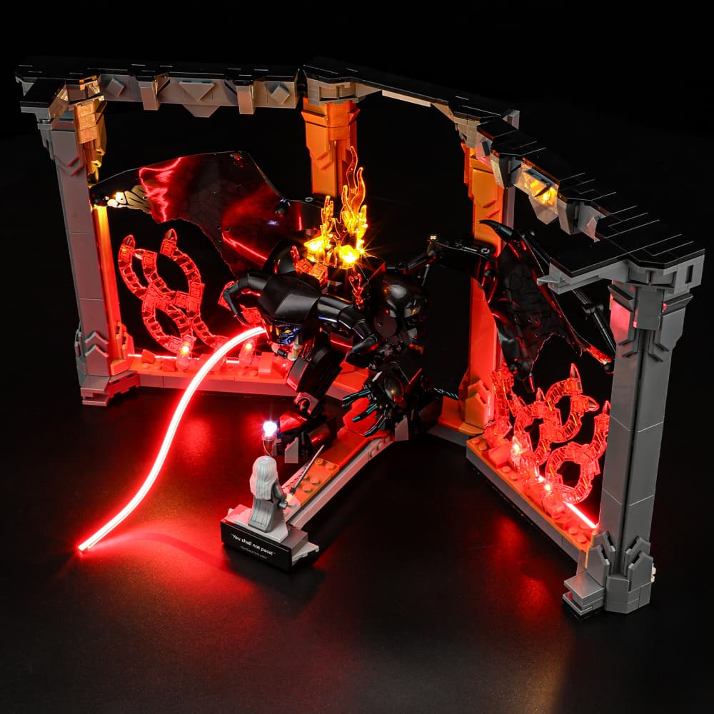 Kit d'éclairage pour Le Seigneur des Anneaux : Balrog Book Nook #10367 - Briksmax