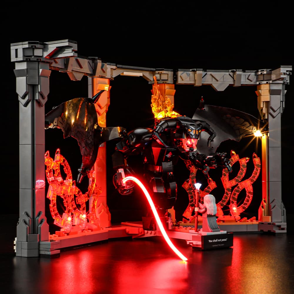 Kit d'éclairage pour Le Seigneur des Anneaux : Balrog Book Nook #10367 - Briksmax