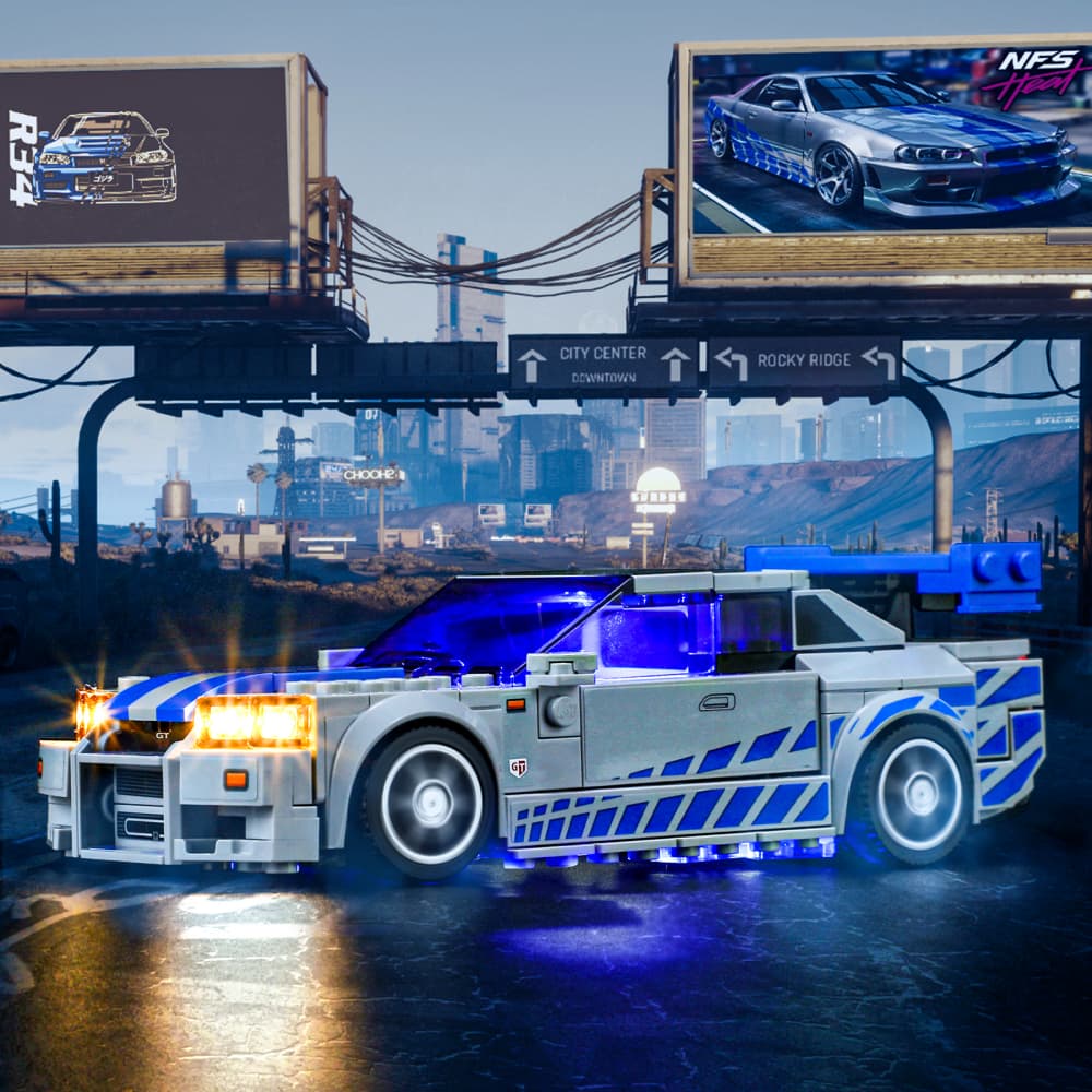 Light Kit For Lego 2 Fast 2 Furious Nissan Skyline GT-R (R34