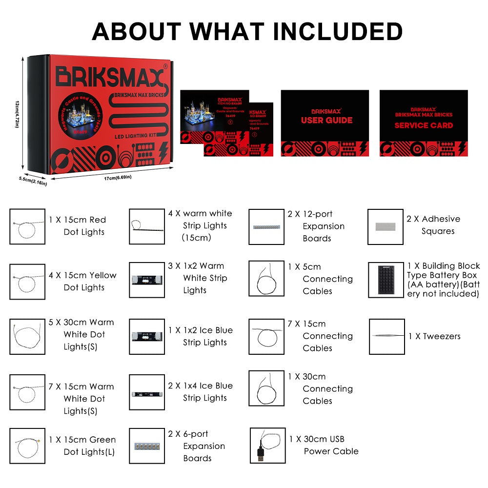 Kit d'éclairage Briksmax pour le château et le parc de Poudlard 76419