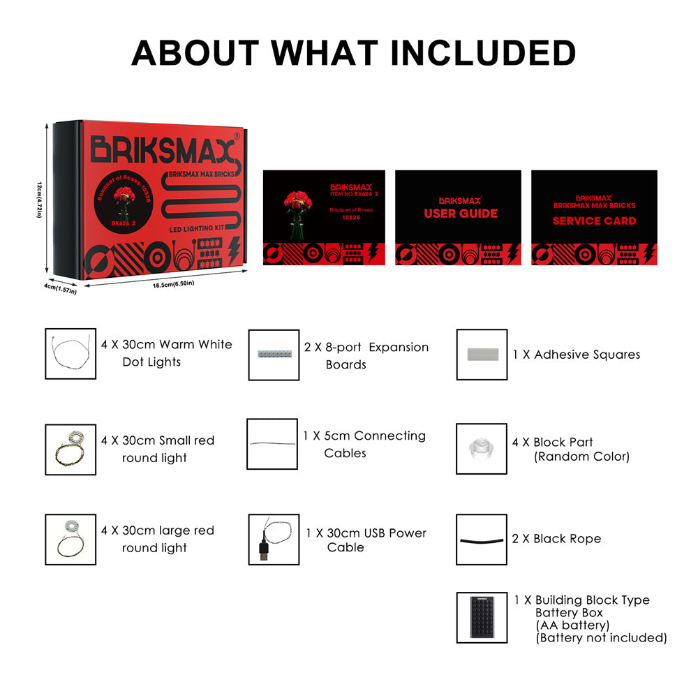 Briksmax Lichtset für Rosenstrauß 10328