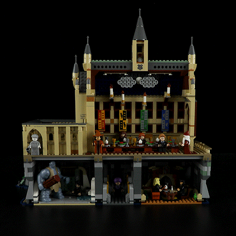 Beleuchtungsset für die Große Halle von Schloss Hogwarts 76435-BriksMax