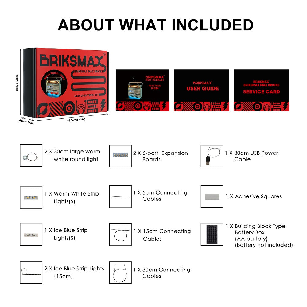 Light Kit For Retro Radio 10334-Briksmax