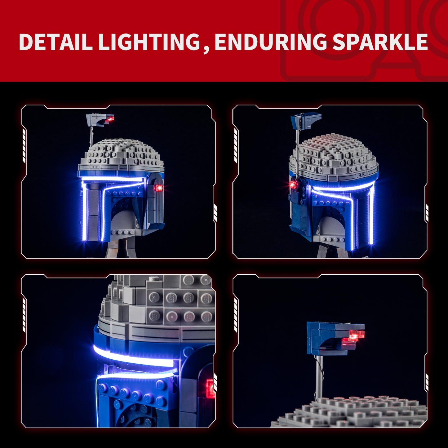Briksmax 2.0 Light Kit For Jango Fett Helmet #75408-4