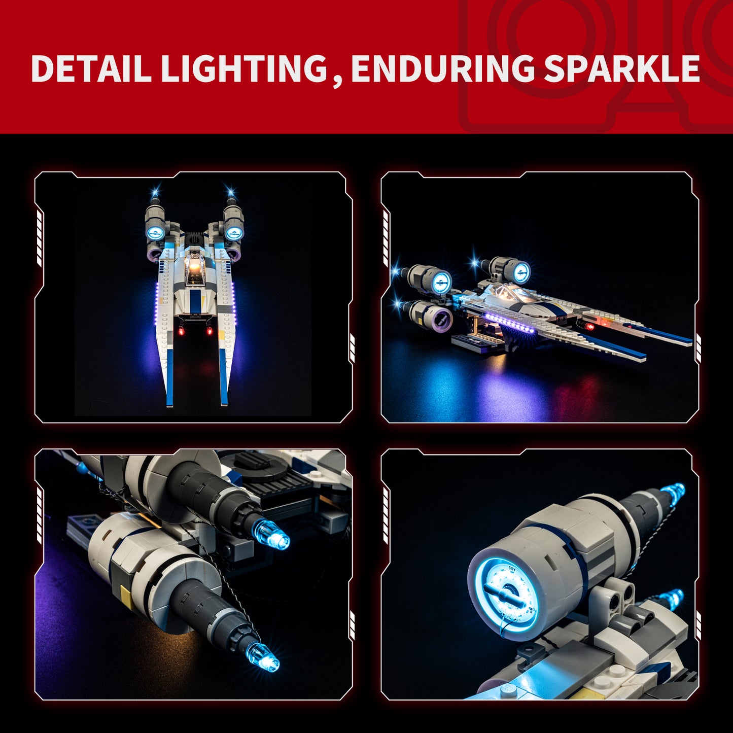 Briksmax 2.0 Licht-Kit für Rebel U-Wing Starfighter #75399