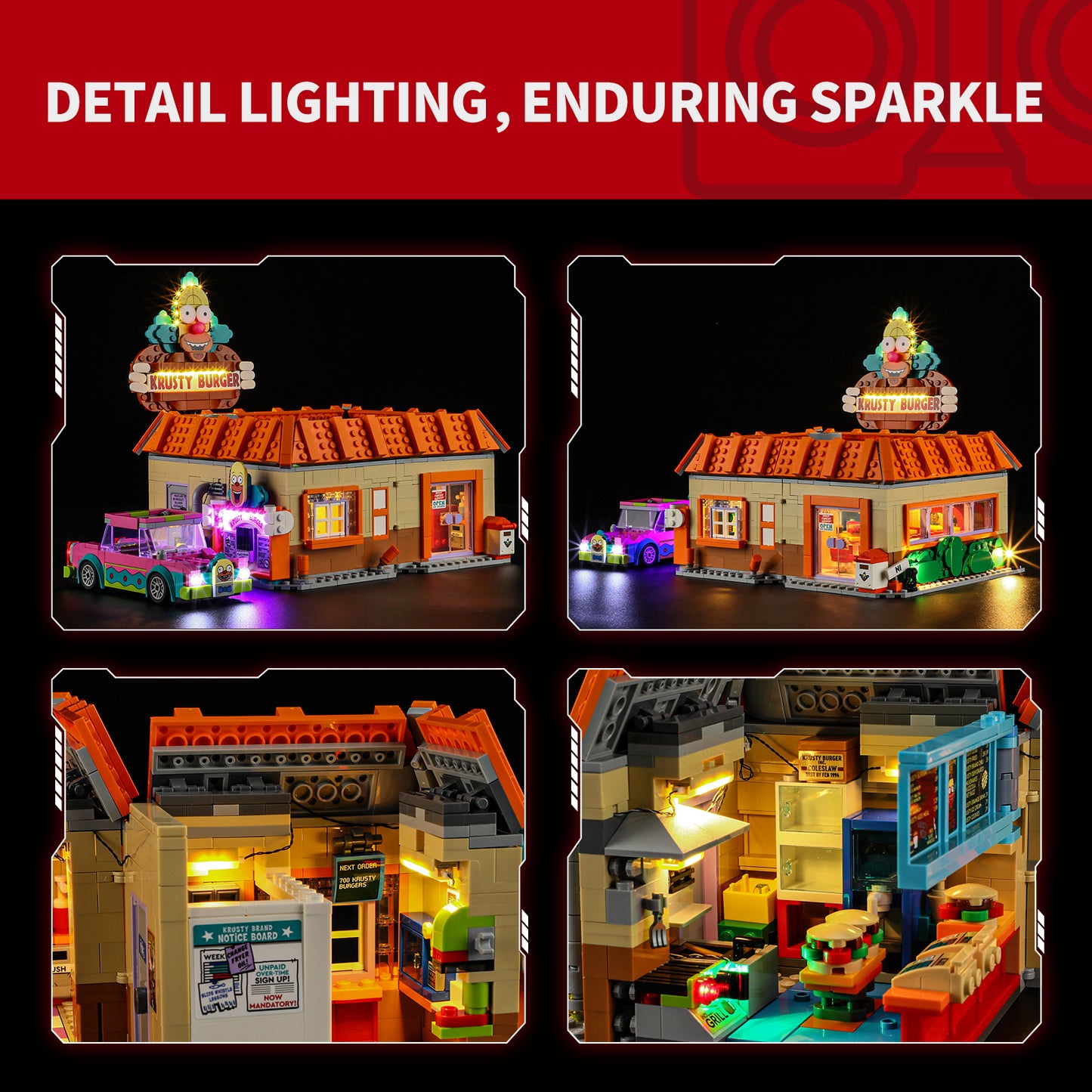 Briksmax 2.0 Light Kit For The Simpsons™: Krusty Burger #10352-13