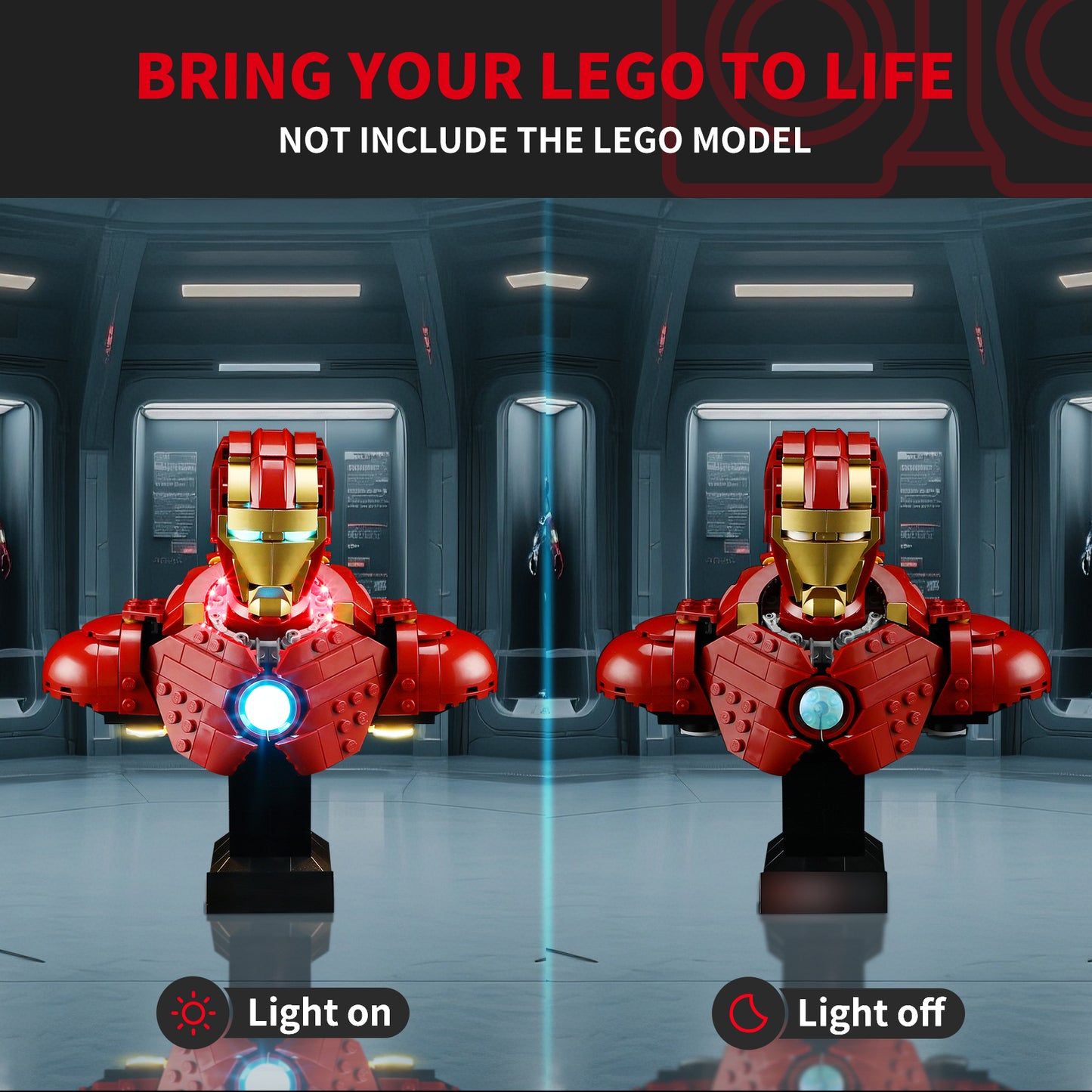 Briksmax 2.0 Light Kit For Iron Man MK4 Bust #76327-3