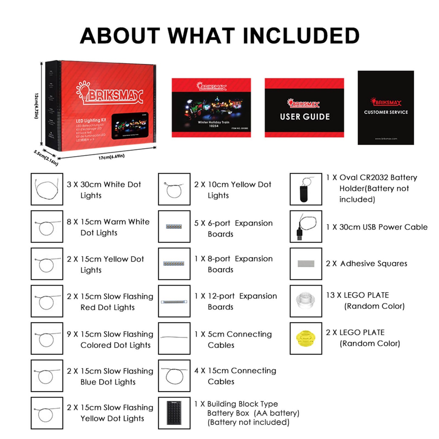 Kit d'éclairage Briksmax pour train de vacances d'hiver 10254