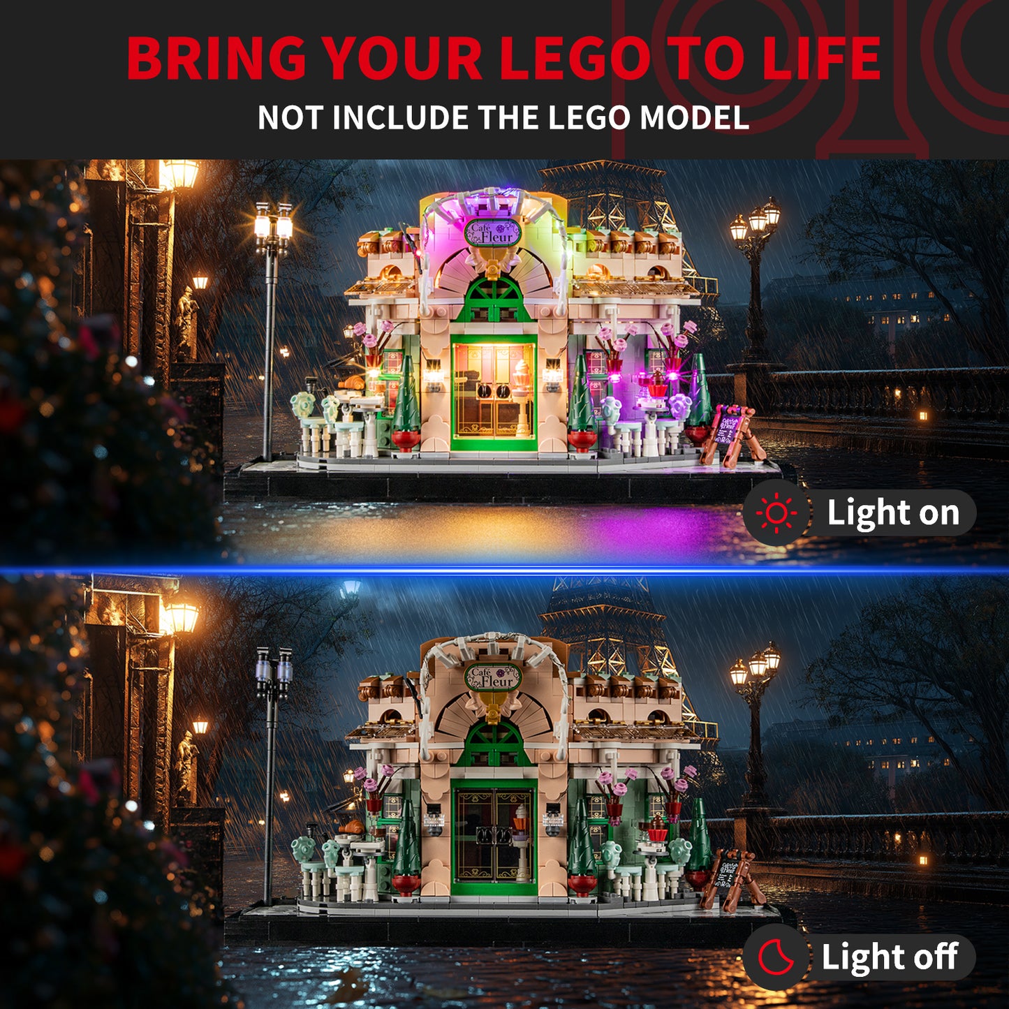 Briksmax 2.0 Light Kit For LEGO French Café #10362-3