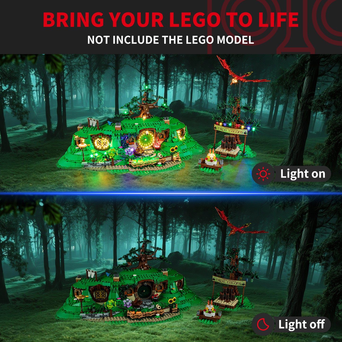 Briksmax 2.0 Light Kit For LEGO The Lord of the Rings: The Shire #10354-3