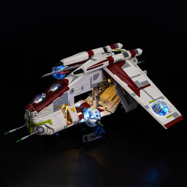 BRIKSMAX LED Lighting Kit for Republic Gunship Compatible with 75309 Building Model, Light Set with Remote Control(Not Include The Building Set)
