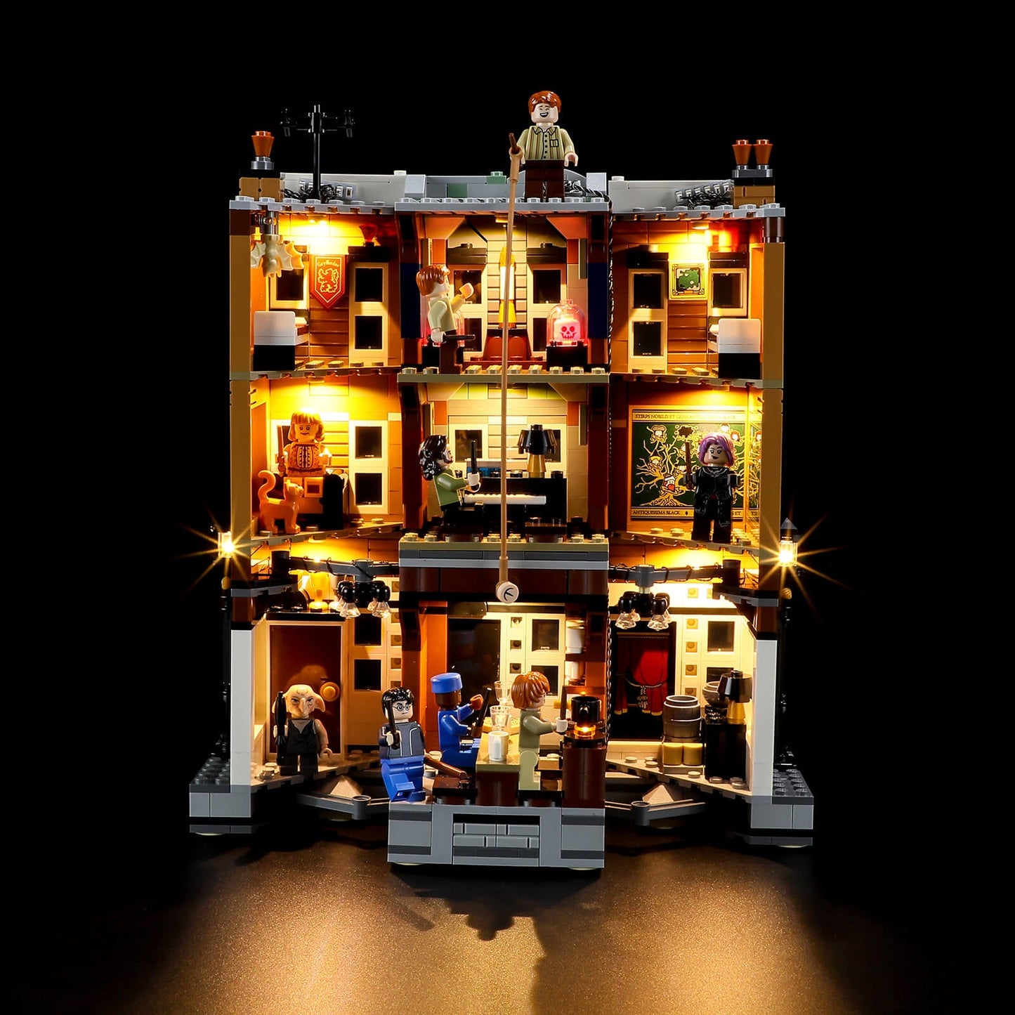 Add led light to lego 12 Grimmauld Place 76408