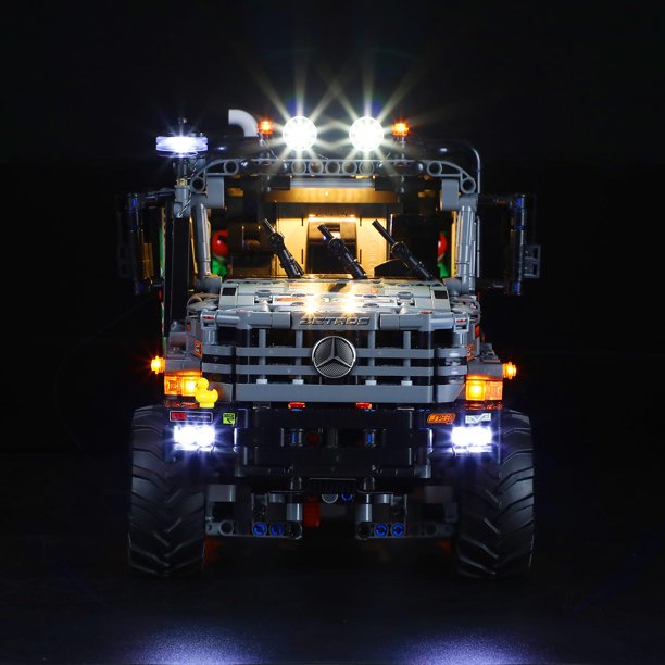 BRIKSMAX LED Lighting Kit for 4x4 Mercedes-Benz Zetros Trial Truck Compatible with 42129 Building Model, Light Set with Remote Control(Not Include The Building Set)