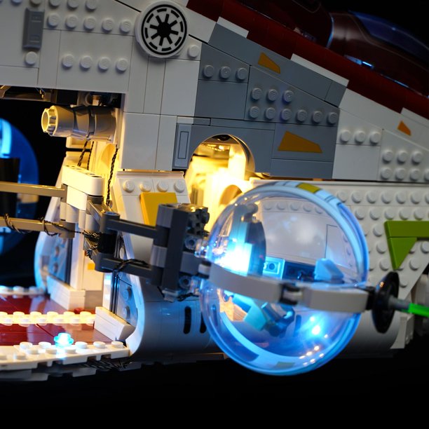 BRIKSMAX LED Lighting Kit for Republic Gunship Compatible with 75309 Building Model, Light Set with Remote Control(Not Include The Building Set)