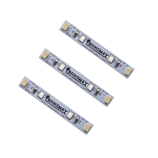 1 x 6 Lego-Steine-Lichterketten – Version 2.0 (Dreierpack, Warmweiß)