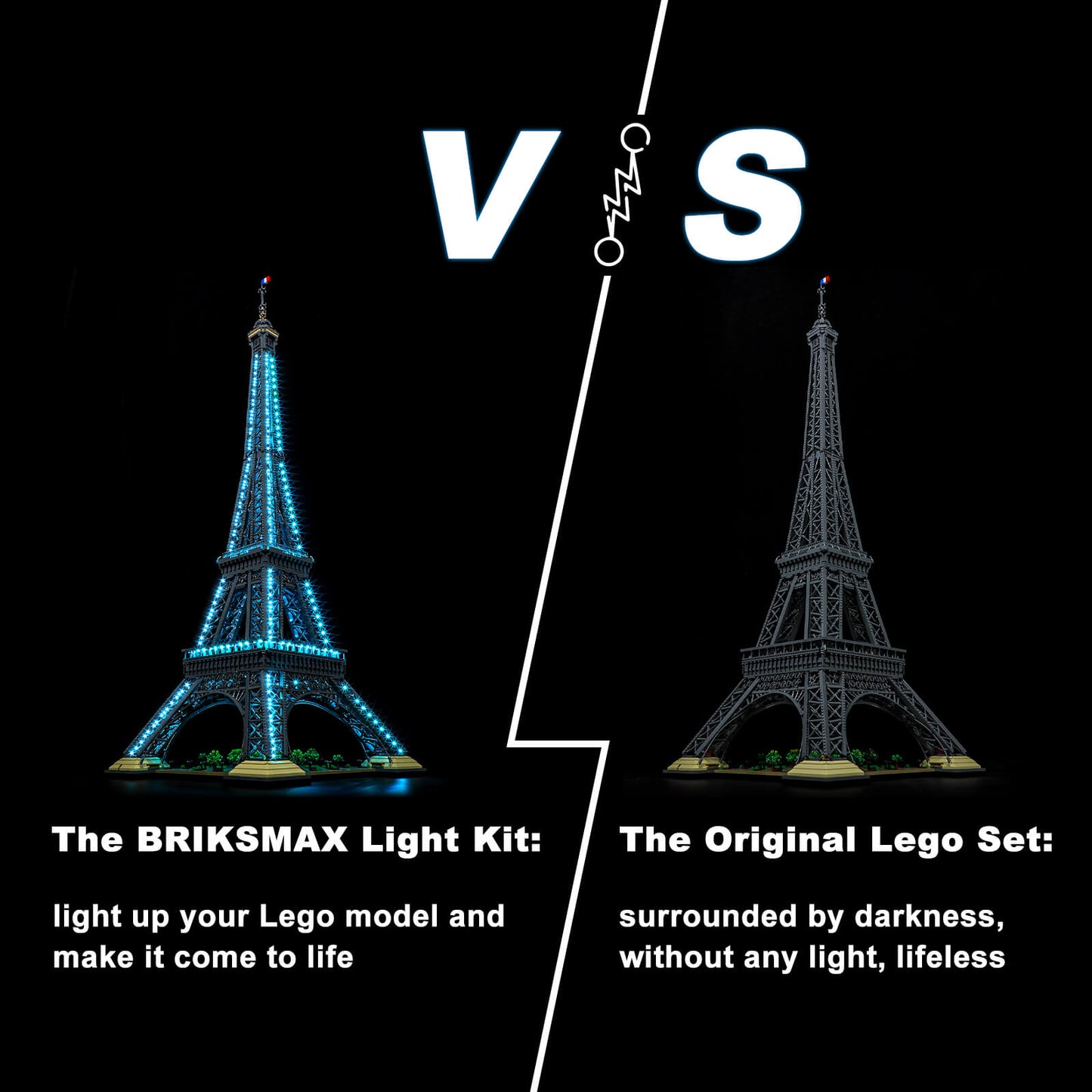 (Remote Version)Light Kit For Eiffel Tower 10307-Briksmax
