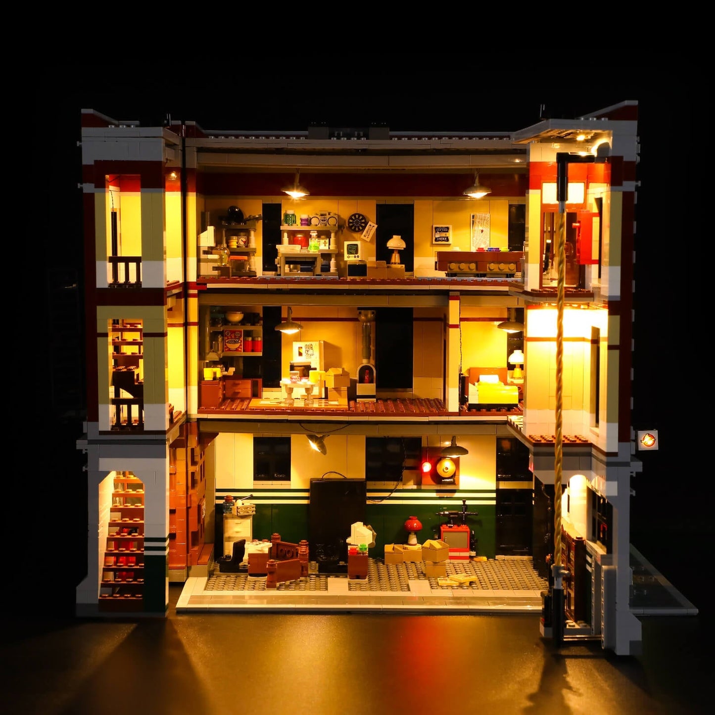 add led lights to lego firehouse headquarters