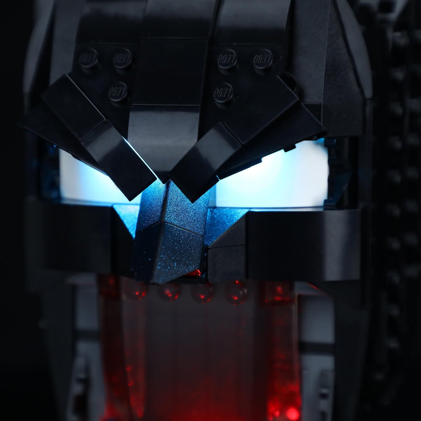 lego batman cowl 76182 eyes with blue lights
