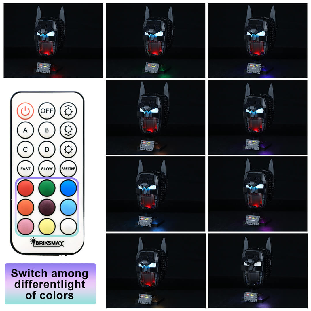 remotely light up lego 76182 batman cowl