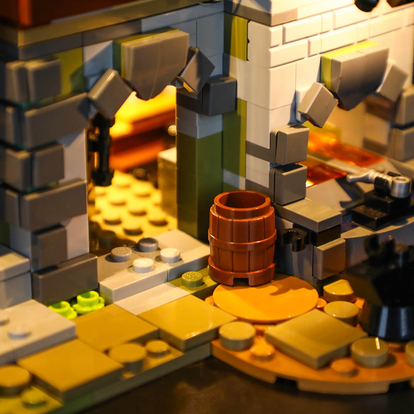 add led lights to blacksmith lego 21325
