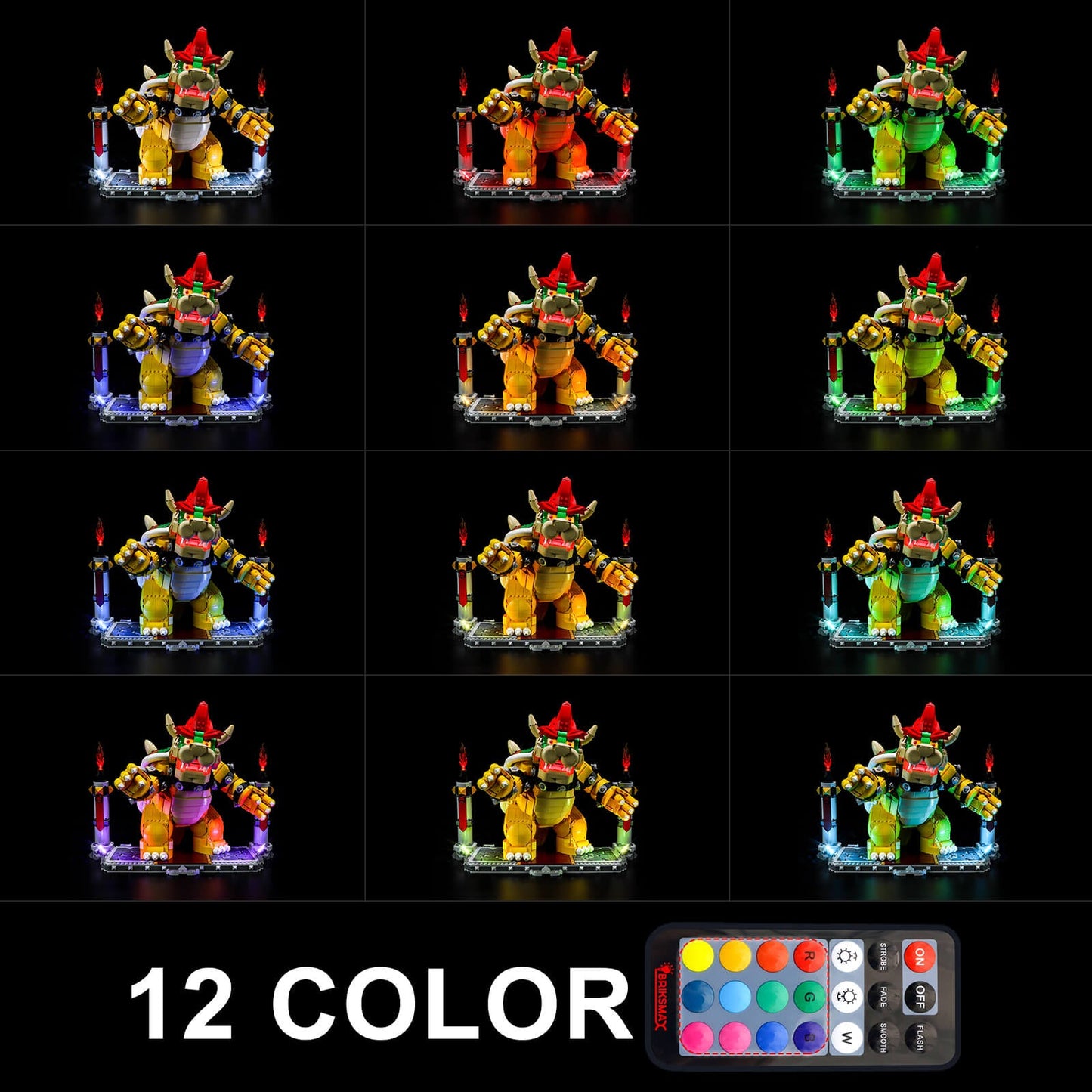 Lego Mighty Bowser 71411 light kit review