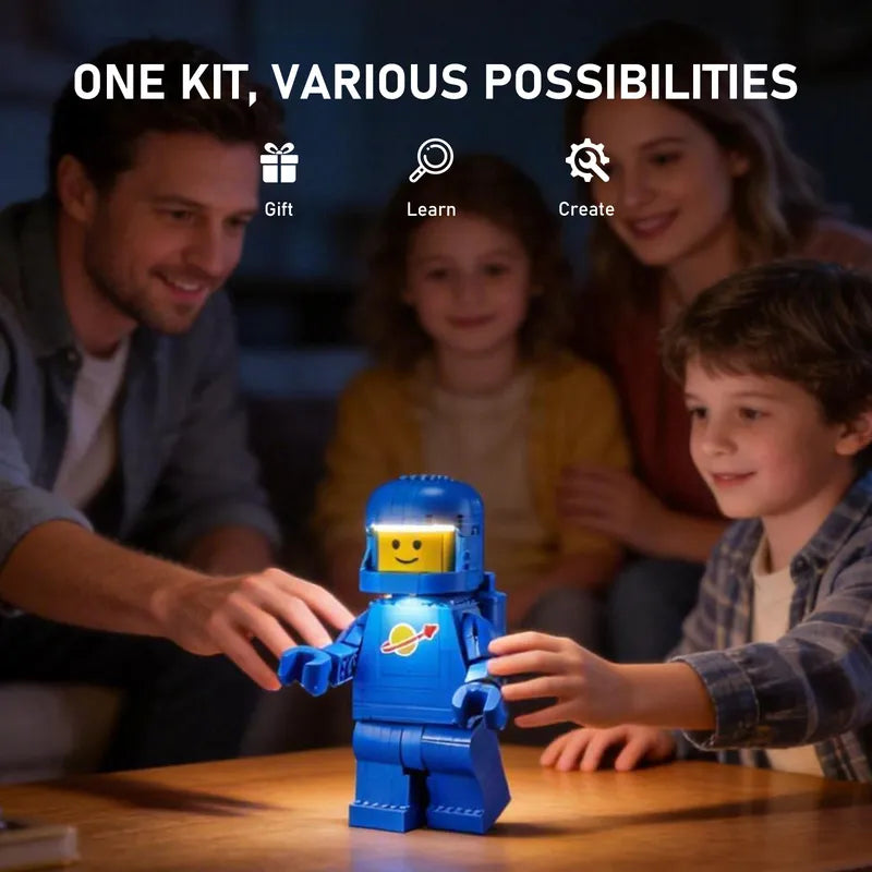 Light Kit for Up-Scaled Blue Astronaut Minifigure 40921- Briksmax 2.0