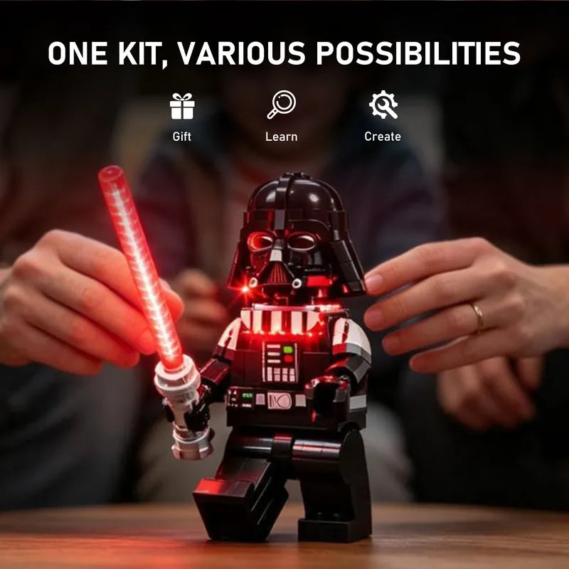 Light kit for Up-Scaled Darth Vader Minifigure 75461