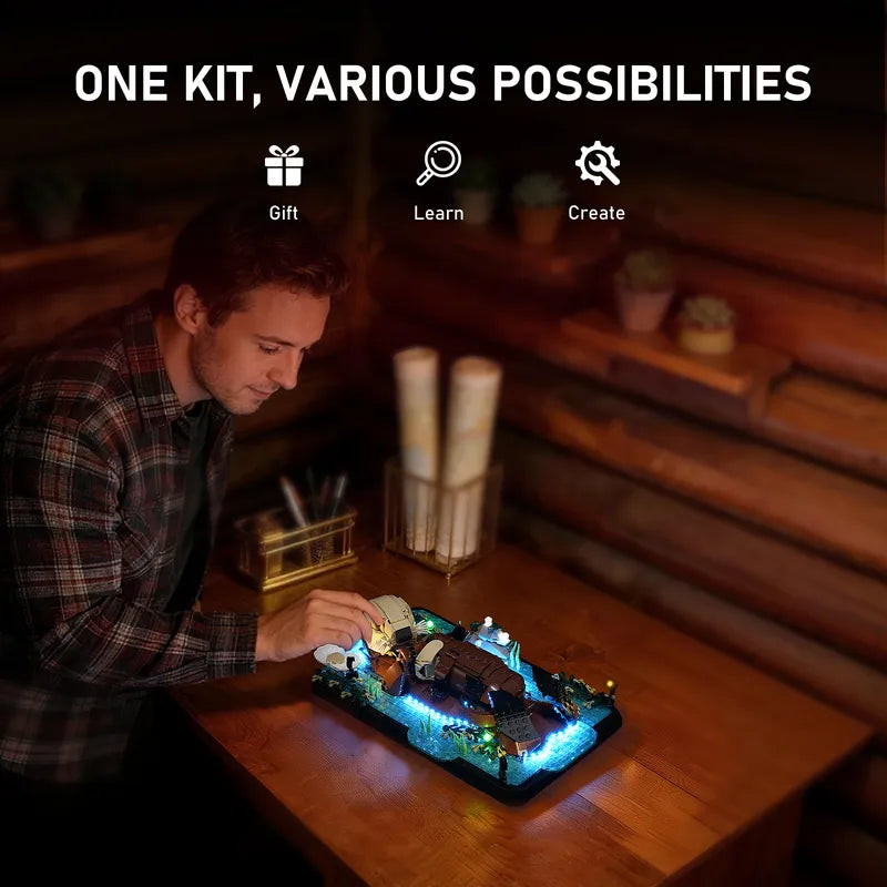 Light Kit for Floating Sea Otters 21366 - Briksmax 2.0